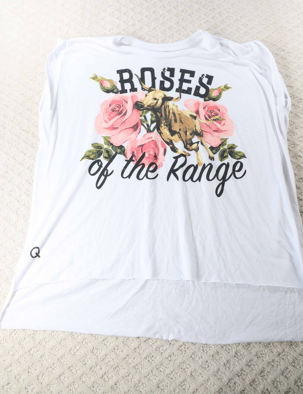 Rodeo Quincy Roses of the Range Graphic Tank Top Shirt Women's USA Made Size L